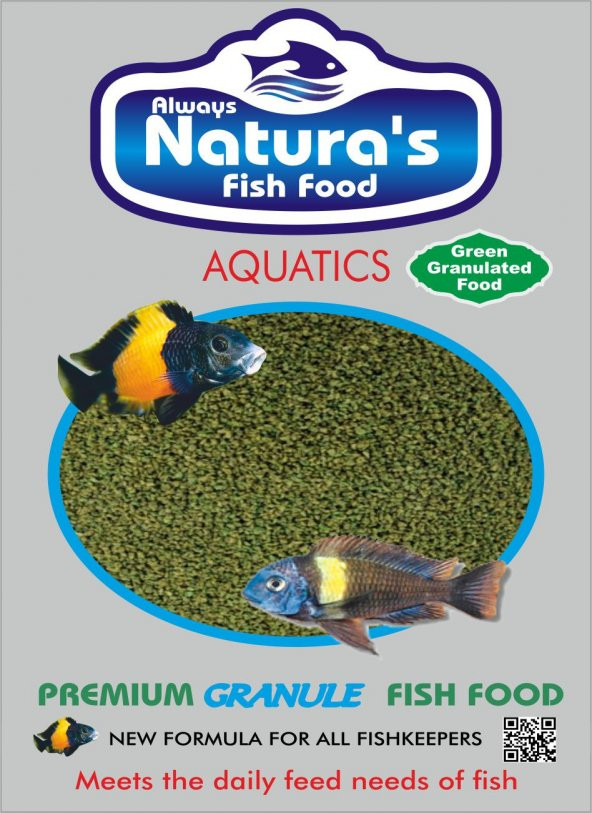 Always Naturas Cichlid Green Granulat Zarf 20gr Balık Yemi AN021