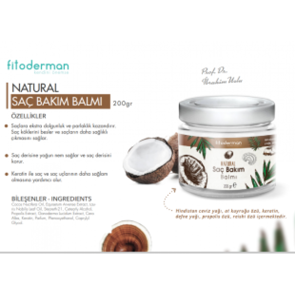 Fitoderman Saç Dökülmesi Önleyici, Saç Besleyici, Saç Ucu Onarıcı, Saç Derisi Besleyici Saç Bakım Balmı ürün görseli