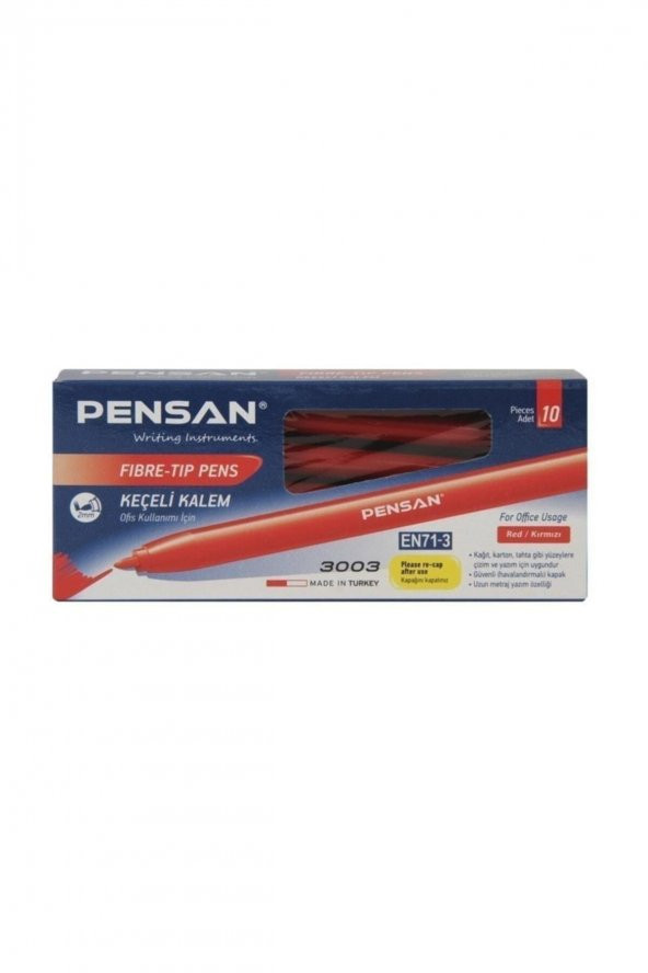 Pensan Keçeli Kalem 3003 10lu  1Kutu