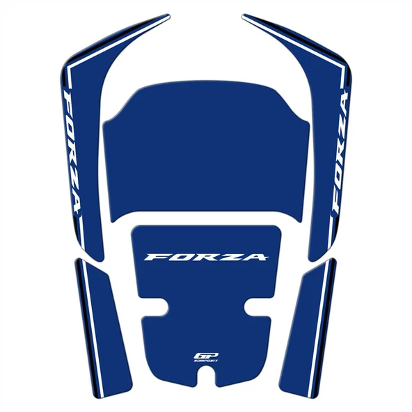 GP Kompozit Honda Forza 250 2018-2025 Uyumlu Tank Pad Mavi - 6