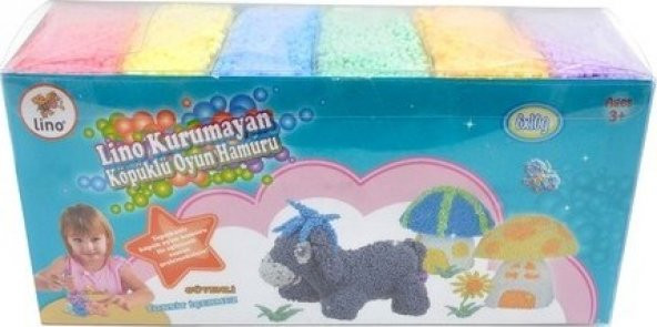 Lino Kurumayan Köpüklü Oyun Hamuru 10 gr 6lı