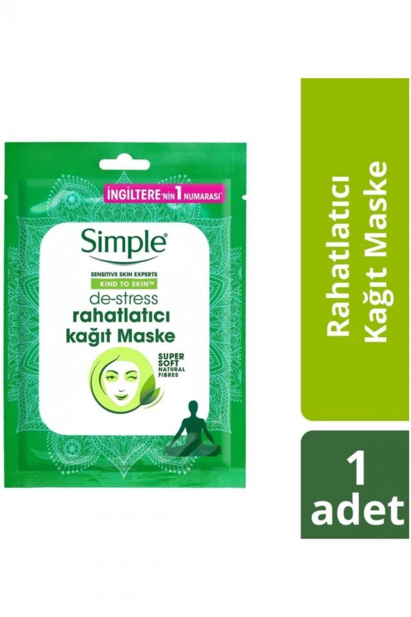 Simple Stres Arındırıcı Kağıt Maske 21ML