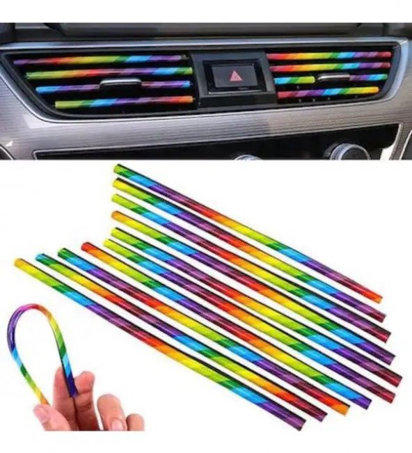 Araç Içi Klima Izgara Hava Çıkış Dekoratif Şeritler Klima Şerit - 9