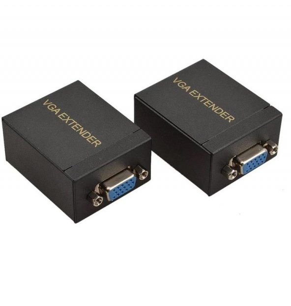 Rj45 Vga Ek Uzatici Cat5e 6 Kablos Extender 60 Metre - 2