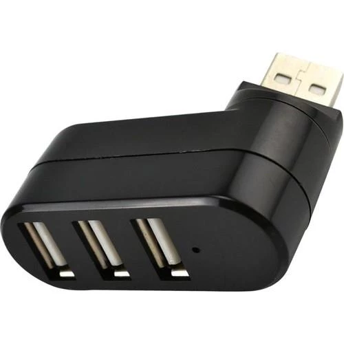 Valkyrie 3 Portlu USB 2.0 Hub Döner Kafalı Splitter Hub Adaptör Siyah - 2