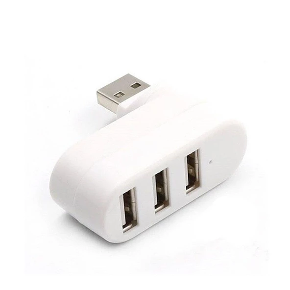 Valkyrie 3 Portlu USB 2.0 Hub Döner Kafalı Splitter Hub Adaptör Beyaz - 3