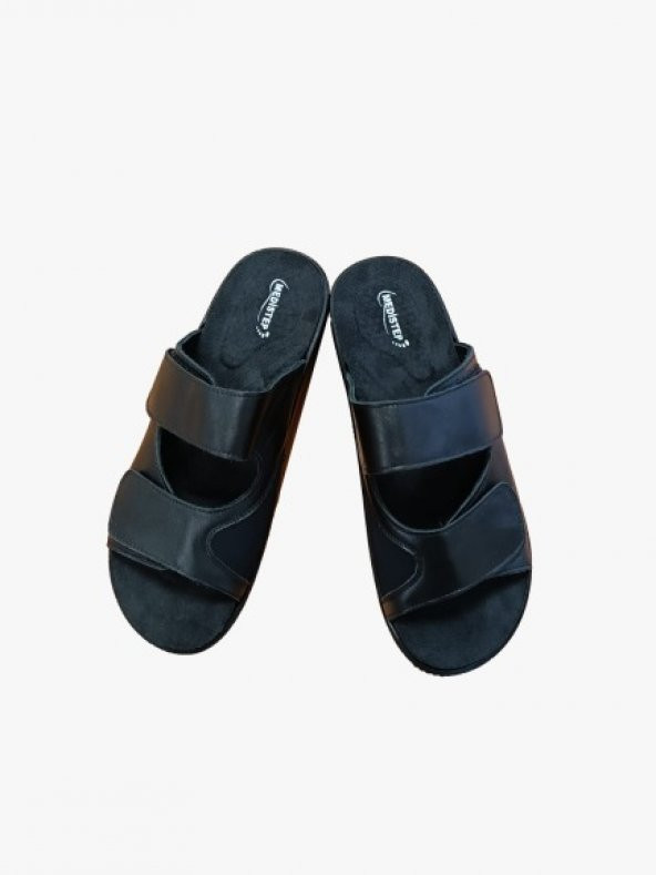 TABANI ÇIKABİLİR  HAKİKİ DERİ ORTOPEDİK BAYAN TERLİK 36-37-38-39 SİYAH - 2