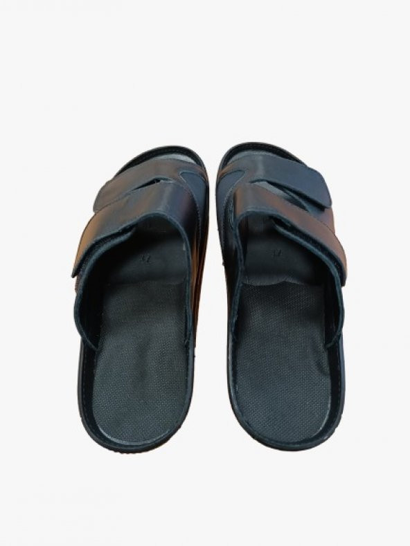 TABANI ÇIKABİLİR  HAKİKİ DERİ ORTOPEDİK BAYAN TERLİK 36-37-38-39 SİYAH - 3