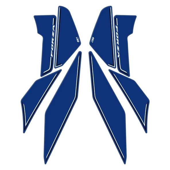 GP Kompozit Honda Forza 250 2018-2025 Uyumlu Yan Alt Ayak Pad Mavi