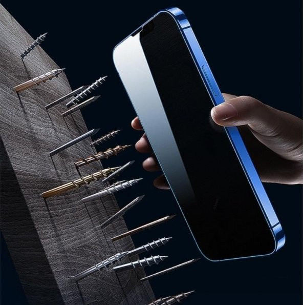 iPhone 11 Pro Uyumlu (11 Pro) Privacy Gizleyen Hayalet Temperli Cam Ekran Koruyucu - 4