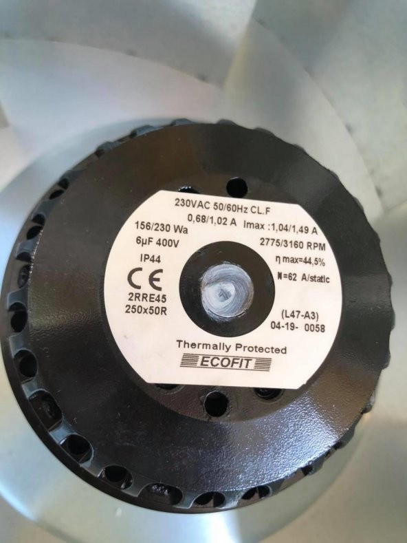 ECOFIT 2RRE45 250x50R Geri Kavisli Fan Motoru - 2