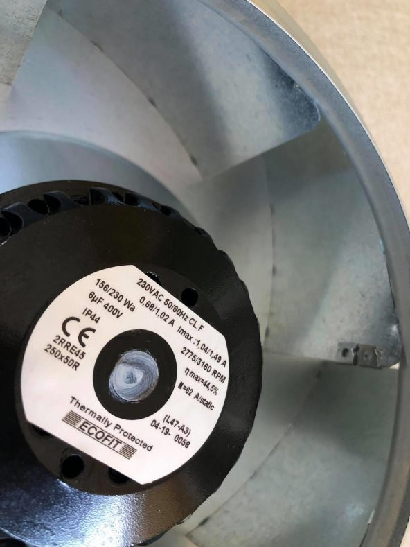 ECOFIT 2RRE45 250x50R Geri Kavisli Fan Motoru - 3