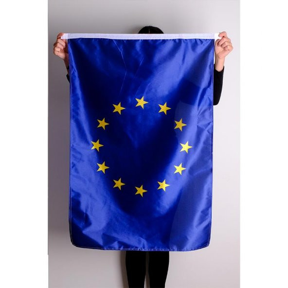 Avrupa Birliği Gönder Bayrağı Raşel Kumaş Dijital Baskı