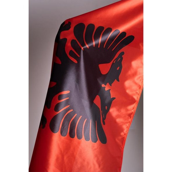 Arnavutluk Milli Gönder Bayrağı Raşel Kumaş Dijital Baskı - 3