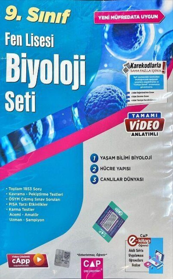 9.Sınıf Biyoloji Seti Fen Liseleri Çap Yayınları