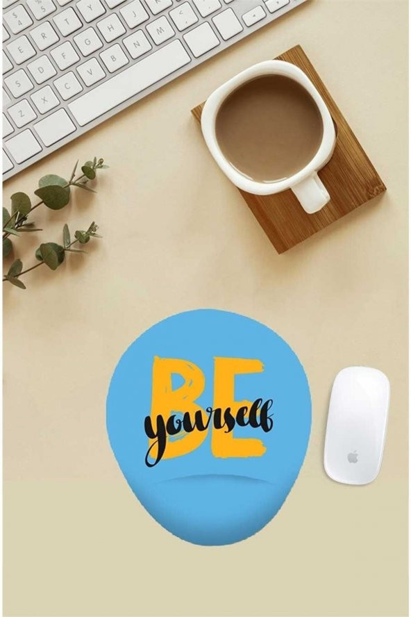 Be Yourself Yazılı Bilek Destekli Mouse Pad