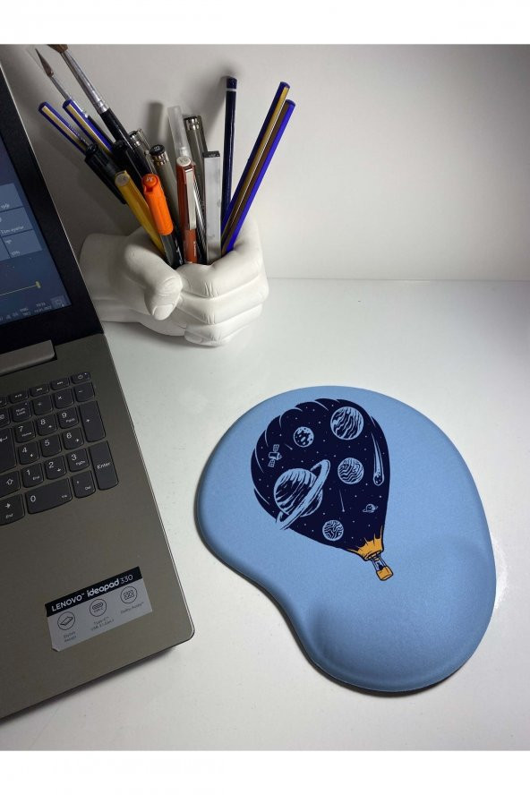 Uçan Balon Gezegenler Bilek Destekli Mouse Pad