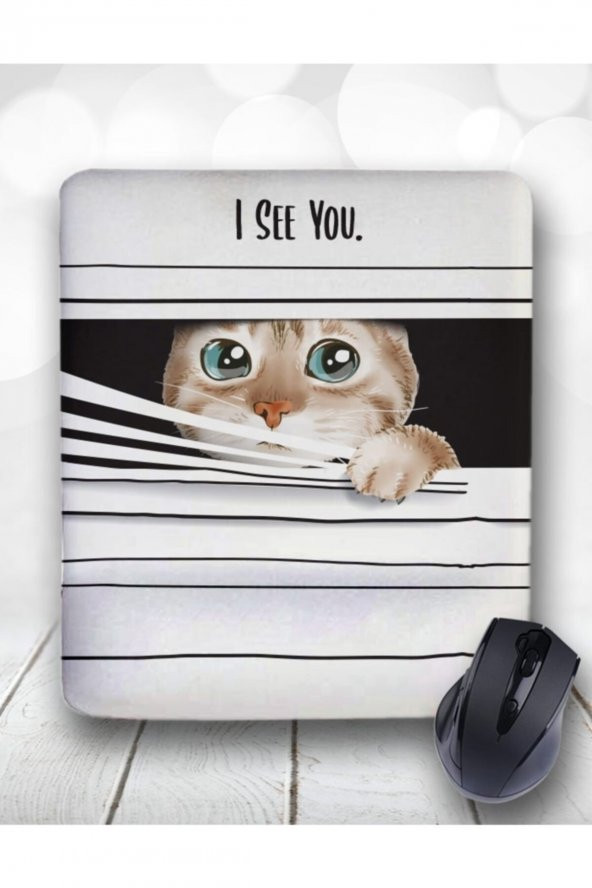 I See You Kedi Bilek Destekli Mouse Pad