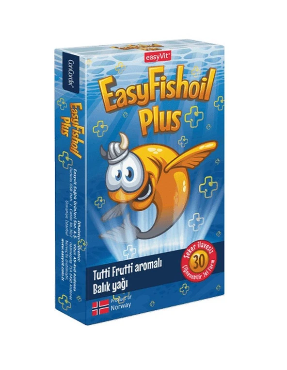 EasyFishoil Plus Tutti Frutti Çiğnenebilir Jel Tablet