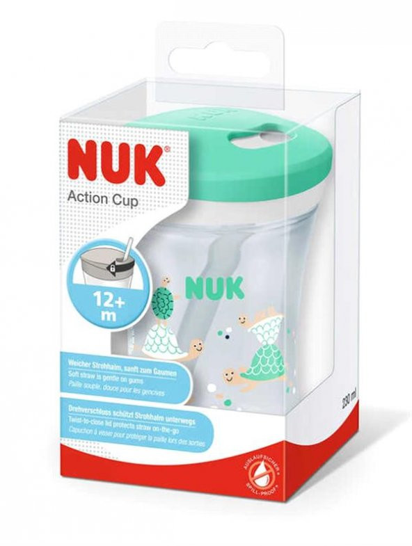 Nuk Action Cup Evo Suluk 230 ML Yeşil 751136 - 2