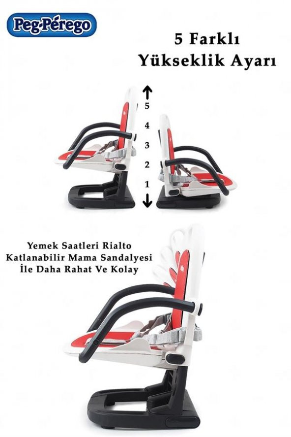 Peg Perego Rialto Booster Mama Sandalyesi Fragola - 2