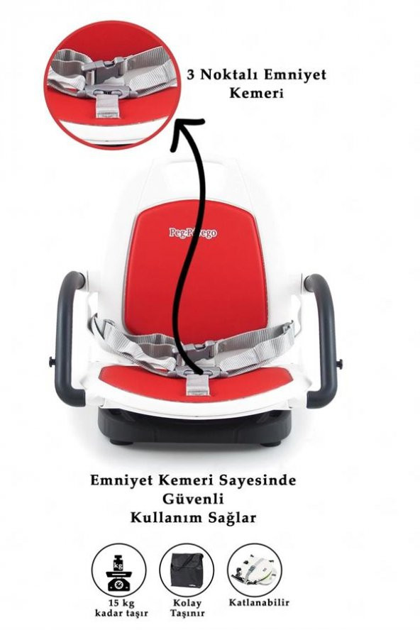 Peg Perego Rialto Booster Mama Sandalyesi Fragola - 6