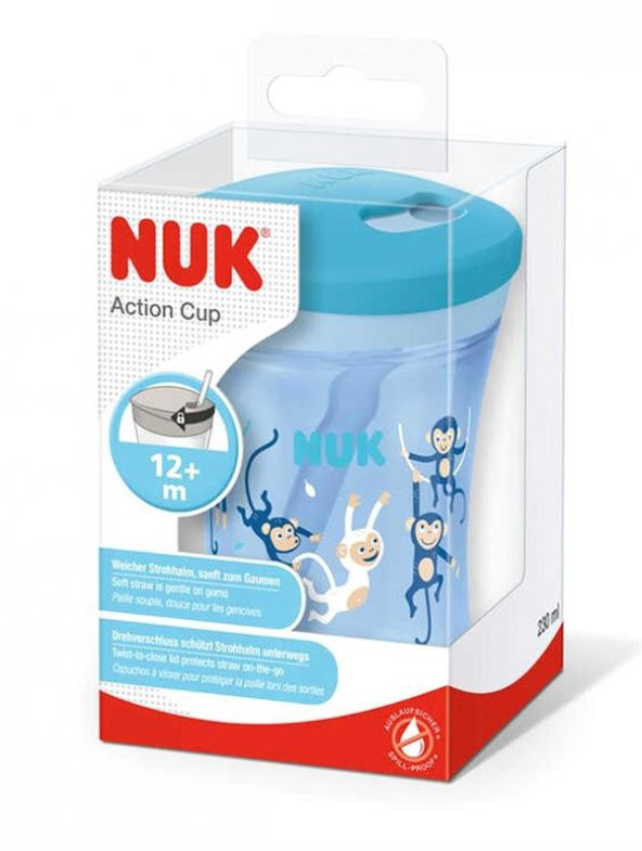 Nuk Action Cup Evo Suluk 230 ML Mavi 751136 - 2