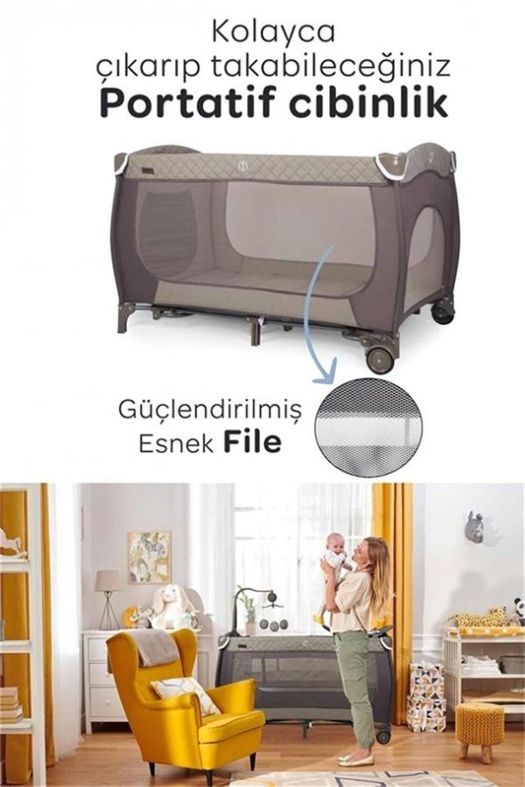 Prego San Diego Plus Oyun Parkı 70*120 Cm 8029 Bej - 8