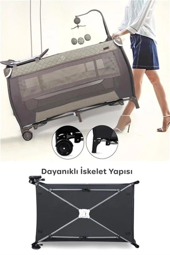 Prego San Diego Plus Oyun Parkı 70*120 Cm 8029 Bej - 5