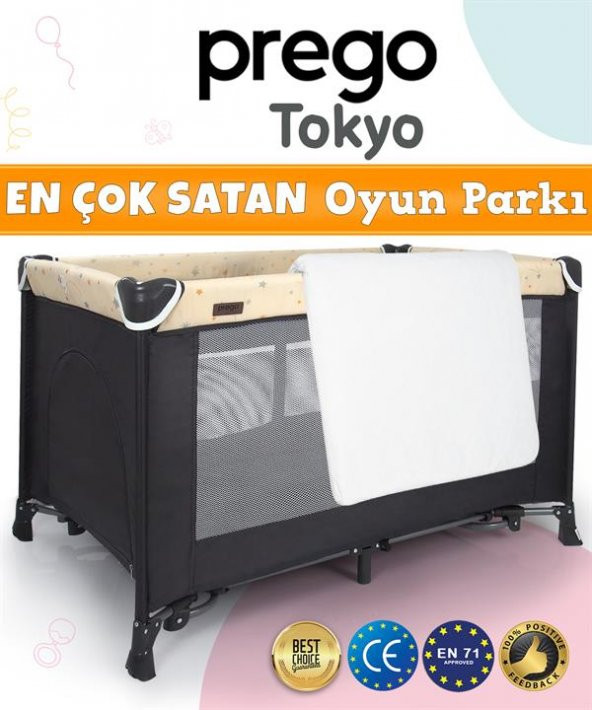 Prego Tokyo Oyun Parkı 70*110 Cm Füme + Yatak Hediyeli