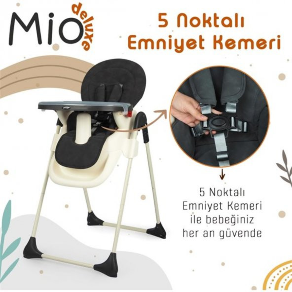 Prego 3032 Mio Deluxe Mama Sandalyesi Gri - 5