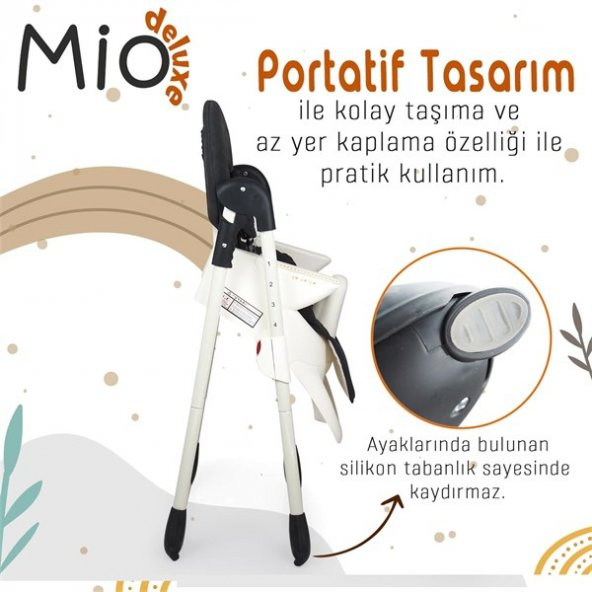 Prego 3032 Mio Deluxe Mama Sandalyesi Gri - 6