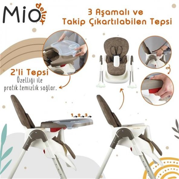 Prego 3032 Mio Deluxe Mama Sandalyesi Krem - 5