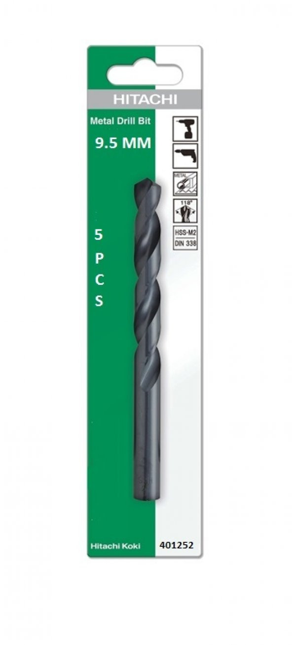 Hitachi 401252 Hss Matkap Ucu 9.5Mm - 5 Adet