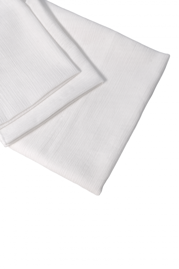 Beyaz Ekru Renk Müslin Set - 100x100 cm örtü 2 adet 30x30 Salya Bezi, Çok Amaçlı Bebek Örtüsü - 2