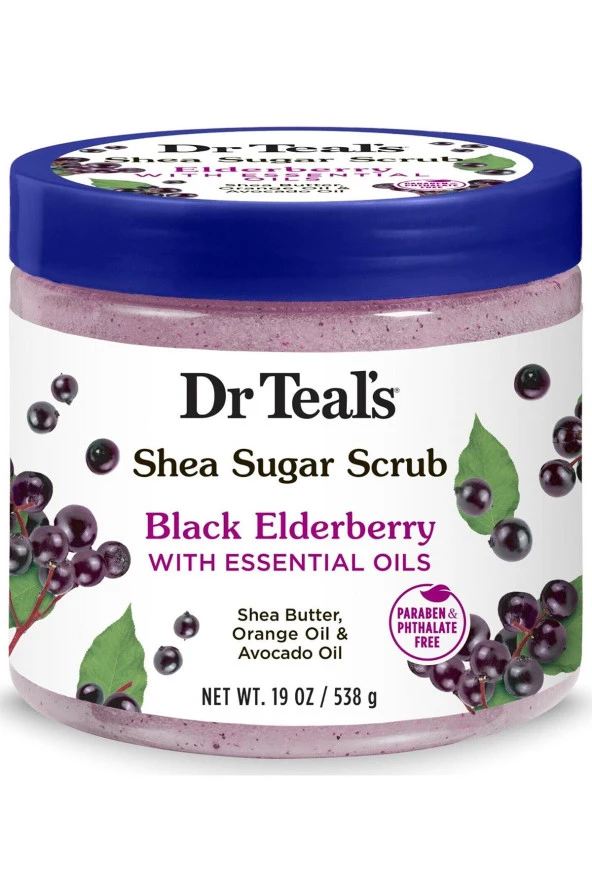 Dr.Teals Shea Sugar Scrub Black Elderberry Vücut Şeker Peeling 538GR