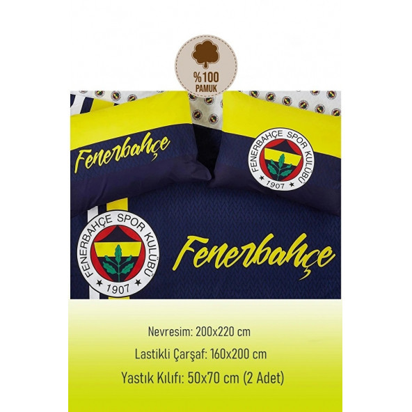 Taç Fenerbahçe Çift Kişilik Nevresim Takımı - 4