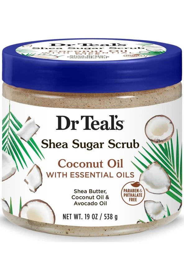 Dr.Teals Shea Sugar Scrub Coconut Oil Vücut Şeker Peeling 538GR