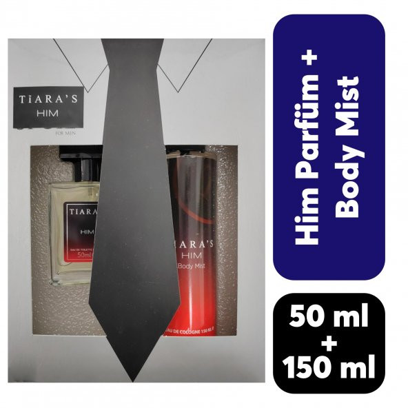 Kofre Tiaras Parfüm 50 ml + 150 ml Body Mist Him