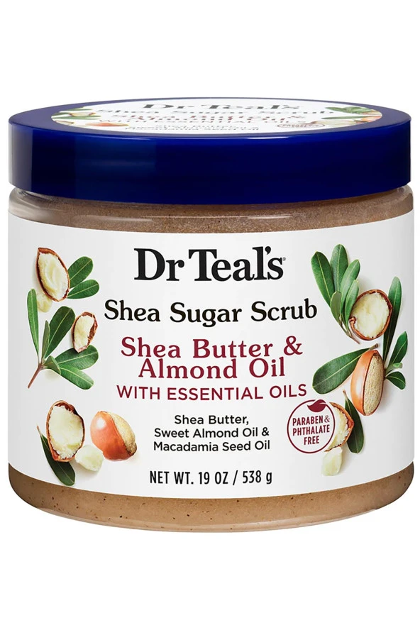 Dr.Teals Shea Sugar Scrub Shea Butter & Almond Oil Vücut Şeker Peeling 538GR