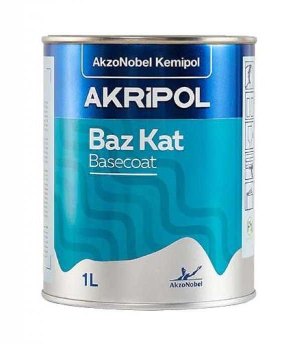 AkzoNobel Akripol Bazkat MERCEDES DB744 BRILLANT SILVER Akrilik Sonkat Oto Boyası 1 Litre