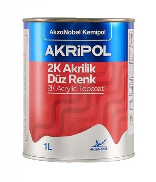 AkzoNobel Kemipol Akripol 2k FİAT Fİ249D BEYAZ Akrilik Sonkat Oto Boyası 1 Litre