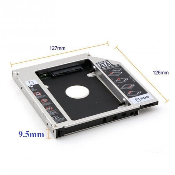 Ultra Slim 9.00mm Sata Hdd Harddisk Ssd Caddy Kızak - Resim 5