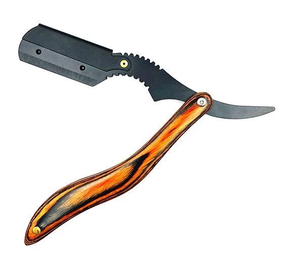 Valkyrie S Tipi Ergonomik Profesyonel Ahşap Berber Usturası Saç Sakal Ustura - 2