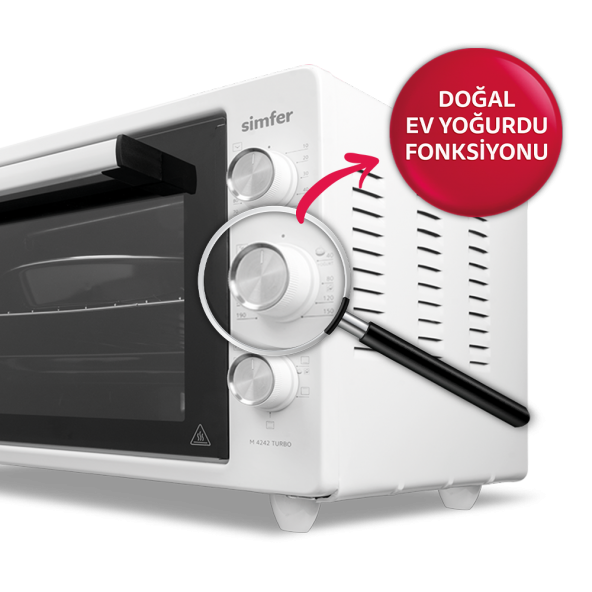 Simfer 4242 Beyaz 42 Litre Turbo Midi/Mini Fırın - 4
