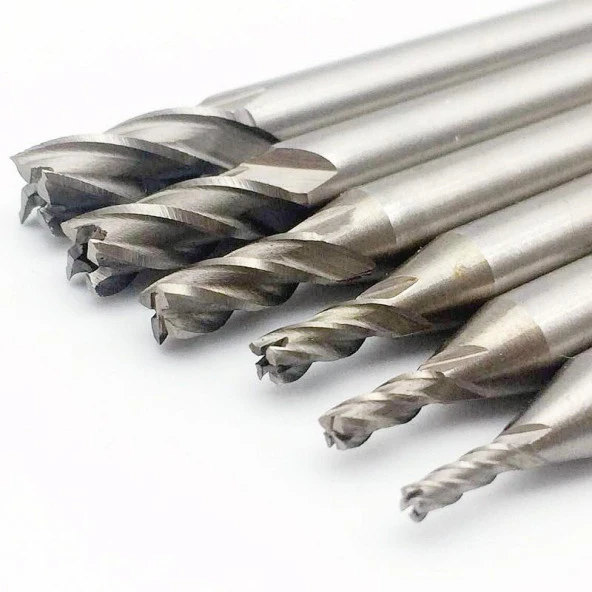 CNC Karbür End Mill HSS Karbür 2mm-6mm Çap Freze Kesici 6 Adet - Resim 2