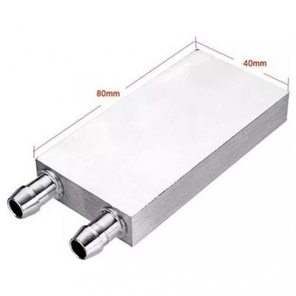 Alüminyum Su Sıvı Isıtma CPU Soğutma Bloğu 40 x 80 mm 4 x 8 cm B46 - 2