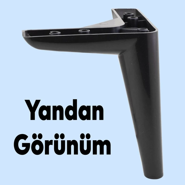 Piko Lüks Mobilya Kanepe Tv Ünitesi Konsol Koltuk Ayağı 17 Cm Siyah Baza Ayakları - 6