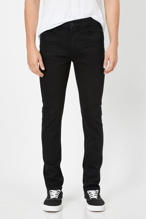 Erkek Jean Pantolon Siyah - 3