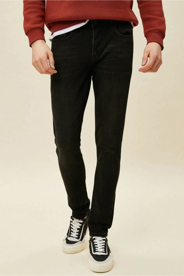 Erkek Jean Pantolon Siyah - 3
